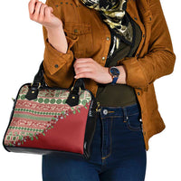 Fiji Marau na Kerisimasi Shoulder Handbag Red Tagimoucia Tapa Masi Tribal - Polynesian Pride