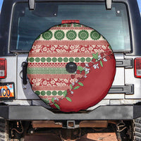 Fiji Marau na Kerisimasi Spare Tire Cover Red Tagimoucia Tapa Masi Tribal LT9 Red - Polynesian Pride
