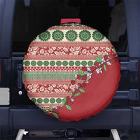 Fiji Marau na Kerisimasi Spare Tire Cover Red Tagimoucia Tapa Masi Tribal LT9 No hole Red - Polynesian Pride