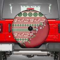 Fiji Marau na Kerisimasi Spare Tire Cover Red Tagimoucia Tapa Masi Tribal LT9 - Polynesian Pride