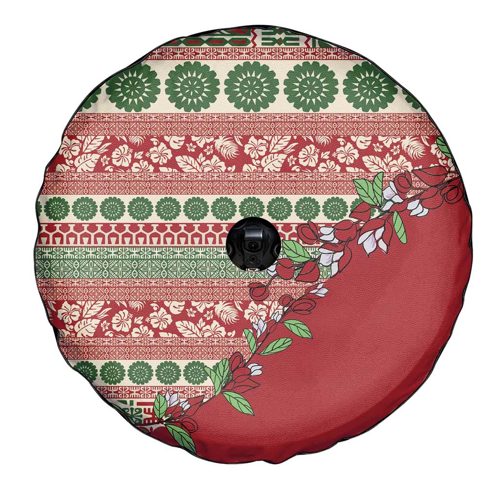 Fiji Marau na Kerisimasi Spare Tire Cover Red Tagimoucia Tapa Masi Tribal LT9 - Polynesian Pride
