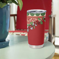 Fiji Marau na Kerisimasi Tumbler Cup Red Tagimoucia Tapa Masi Tribal LT9 - Polynesian Pride