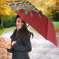 Fiji Marau na Kerisimasi Umbrella Red Tagimoucia Tapa Masi Tribal - Polynesian Pride