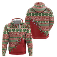 Fiji Marau na Kerisimasi Zip Hoodie Red Tagimoucia Tapa Masi Tribal LT9 - Polynesian Pride