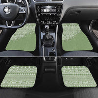 Fiji Marau na Kerisimasi Car Mats Sage Green Tagimoucia Tapa Masi Tribal LT9 Set 4pcs Green - Polynesian Pride