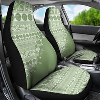 Fiji Marau na Kerisimasi Car Seat Cover Sage Green Tagimoucia Tapa Masi Tribal LT9 - Polynesian Pride