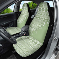 Fiji Marau na Kerisimasi Car Seat Cover Sage Green Tagimoucia Tapa Masi Tribal LT9 - Polynesian Pride