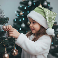 Fiji Marau na Kerisimasi Christmas Santa Hat Sage Green Tagimoucia Tapa Masi Tribal LT9 - Polynesian Pride