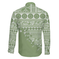 Fiji Marau na Kerisimasi Family Matching Puletasi and Hawaiian Shirt Sage Green Tagimoucia Tapa Masi Tribal LT9 - Polynesian Pride