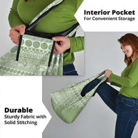 Fiji Marau na Kerisimasi Grocery Bag Sage Green Tagimoucia Tapa Masi Tribal LT9 - Polynesian Pride