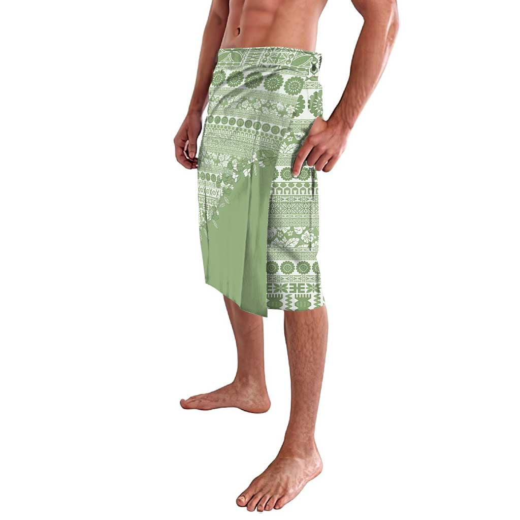 Fiji Marau na Kerisimasi Lavalava Sage Green Tagimoucia Tapa Masi Tribal LT9 - Polynesian Pride