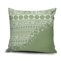 Fiji Marau na Kerisimasi Pillow Cover Sage Green Tagimoucia Tapa Masi Tribal LT9 Green - Polynesian Pride