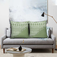 Fiji Marau na Kerisimasi Pillow Cover Sage Green Tagimoucia Tapa Masi Tribal LT9 - Polynesian Pride