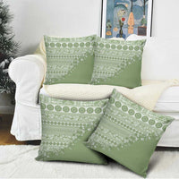 Fiji Marau na Kerisimasi Pillow Cover Sage Green Tagimoucia Tapa Masi Tribal LT9 - Polynesian Pride