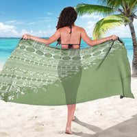 Fiji Marau na Kerisimasi Sarong Sage Green Tagimoucia Tapa Masi Tribal LT9 - Polynesian Pride
