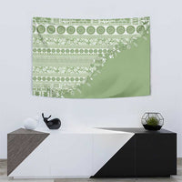 Fiji Marau na Kerisimasi Tapestry Sage Green Tagimoucia Tapa Masi Tribal LT9 - Polynesian Pride