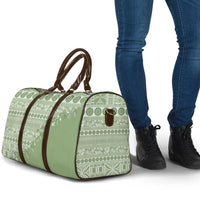 Fiji Marau na Kerisimasi Travel Bag Sage Green Tagimoucia Tapa Masi Tribal LT9 - Polynesian Pride