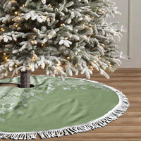 Fiji Marau na Kerisimasi Tree Skirt Sage Green Tagimoucia Tapa Masi Tribal LT9 - Polynesian Pride