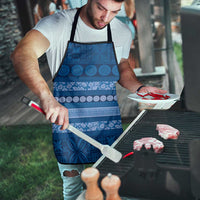 Fiji Marau na Kerisimasi Apron Blue Tapa Masi Inspired Christmas LT9 - Polynesian Pride
