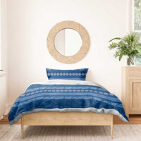 Fiji Marau na Kerisimasi Bedding Set Blue Tapa Masi Inspired Christmas - Polynesian Pride
