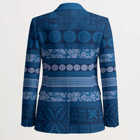 Fiji Marau na Kerisimasi Blazer Blue Tapa Masi Inspired Christmas LT9 - Polynesian Pride