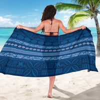 Fiji Marau na Kerisimasi Sarong Blue Tapa Masi Inspired Christmas LT9 - Polynesian Pride