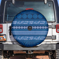 Fiji Marau na Kerisimasi Spare Tire Cover Blue Tapa Masi Inspired Christmas LT9 Blue - Polynesian Pride