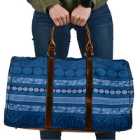 Fiji Marau na Kerisimasi Travel Bag Blue Tapa Masi Inspired Christmas LT9 Blue - Polynesian Pride