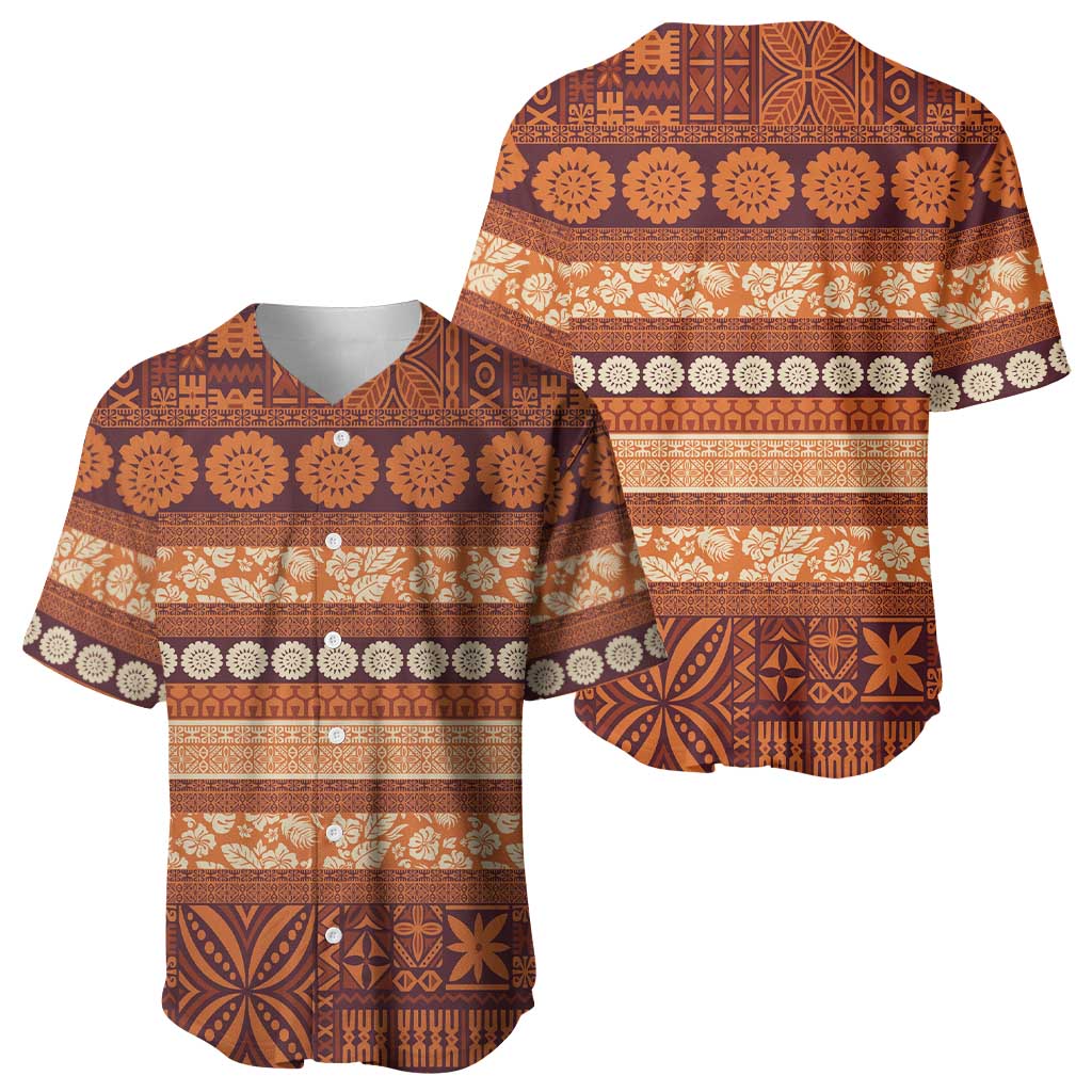 Fiji Marau na Kerisimasi Baseball Jersey Gold Tapa Masi Inspired Christmas - Polynesian Pride