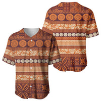Fiji Marau na Kerisimasi Baseball Jersey Gold Tapa Masi Inspired Christmas - Polynesian Pride