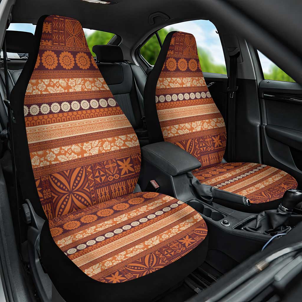 Fiji Marau na Kerisimasi Car Seat Cover Gold Tapa Masi Inspired Christmas LT9 One Size Gold - Polynesian Pride