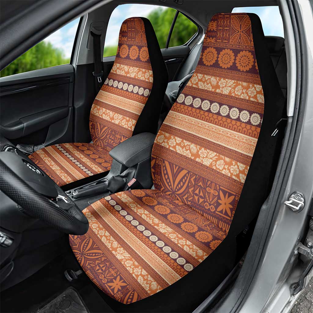 Fiji Marau na Kerisimasi Car Seat Cover Gold Tapa Masi Inspired Christmas LT9 - Polynesian Pride