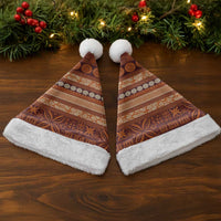 Fiji Marau na Kerisimasi Christmas Santa Hat Gold Tapa Masi Inspired Christmas LT9 - Polynesian Pride