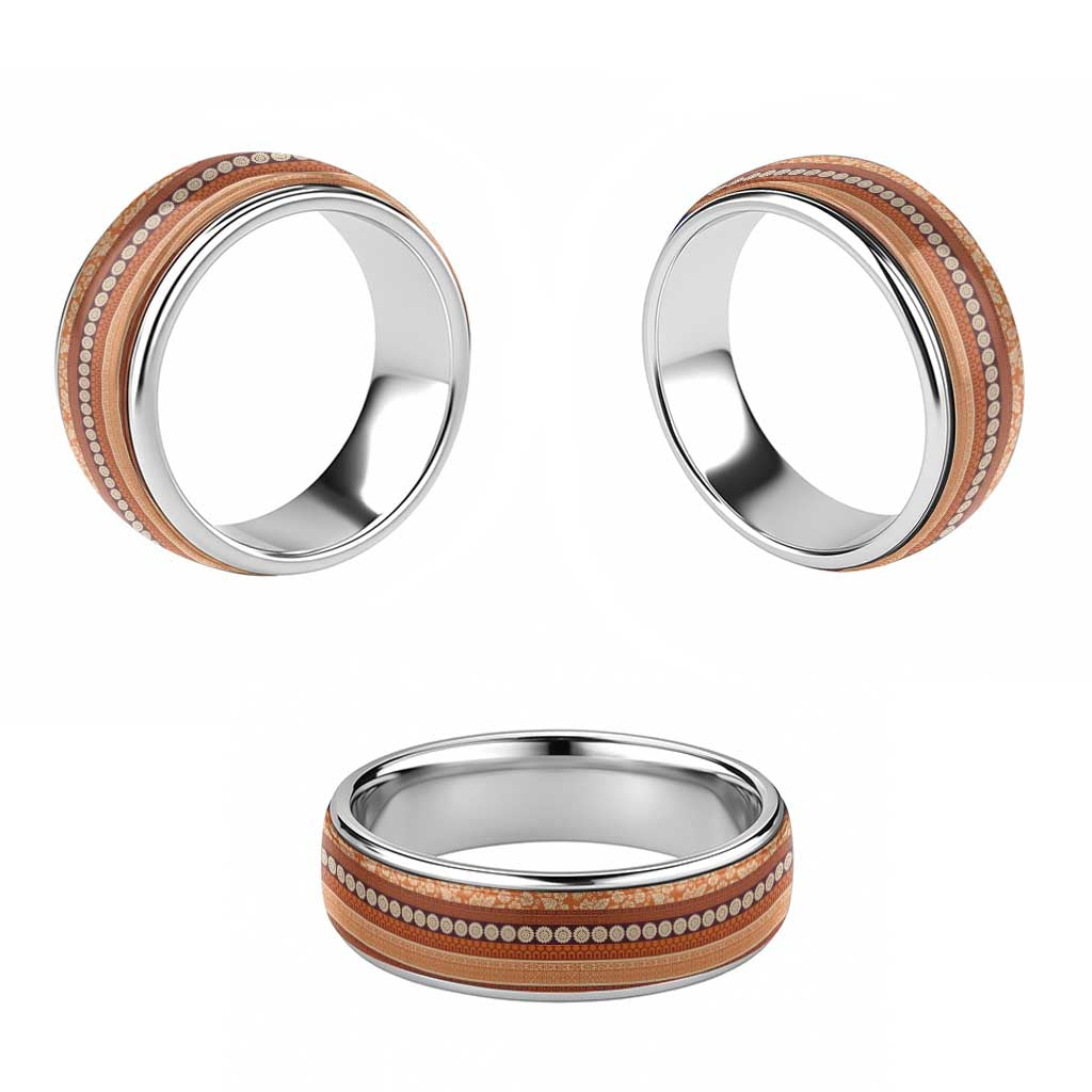 Fiji Marau na Kerisimasi Classic Ring Gold Tapa Masi Inspired Christmas - Polynesian Pride