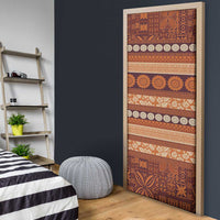 Fiji Marau na Kerisimasi Door Cover Gold Tapa Masi Inspired Christmas LT9 - Polynesian Pride