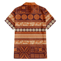 Fiji Marau na Kerisimasi Family Matching Mermaid Dress and Hawaiian Shirt Gold Tapa Masi Inspired Christmas LT9 - Polynesian Pride