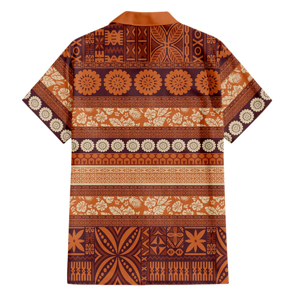 Fiji Marau na Kerisimasi Family Matching Tank Maxi Dress and Hawaiian Shirt Gold Tapa Masi Inspired Christmas LT9 - Polynesian Pride