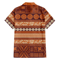 Fiji Marau na Kerisimasi Family Matching Tank Maxi Dress and Hawaiian Shirt Gold Tapa Masi Inspired Christmas LT9 - Polynesian Pride
