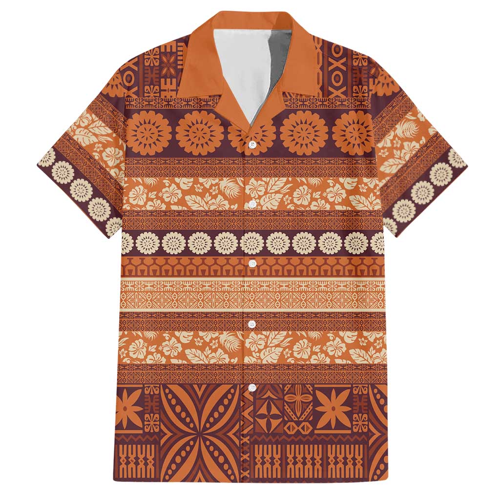 Fiji Marau na Kerisimasi Hawaiian Shirt Gold Tapa Masi Inspired Christmas LT9 Gold - Polynesian Pride