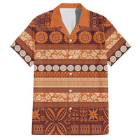 Fiji Marau na Kerisimasi Hawaiian Shirt Gold Tapa Masi Inspired Christmas LT9 Gold - Polynesian Pride