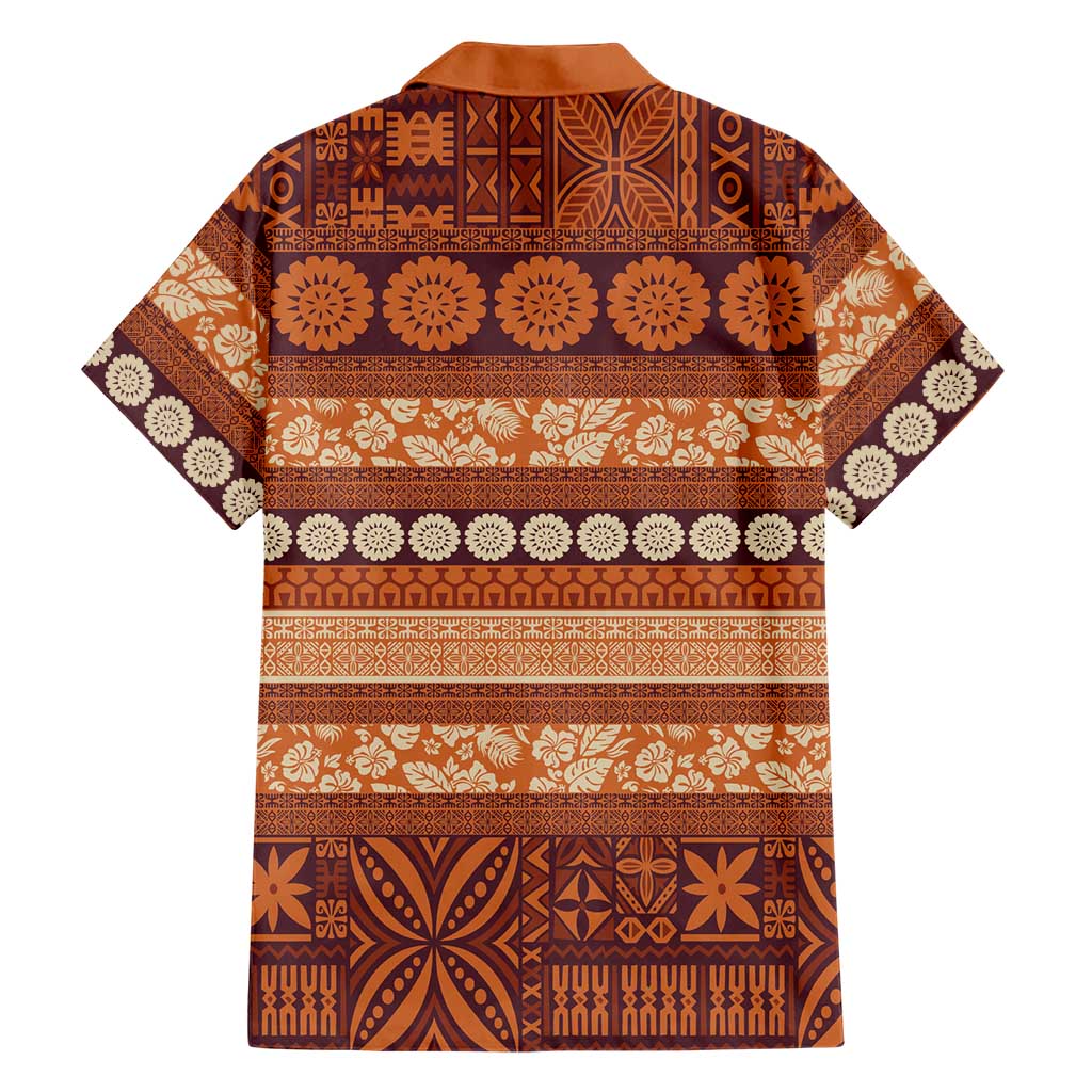 Fiji Marau na Kerisimasi Hawaiian Shirt Gold Tapa Masi Inspired Christmas LT9 - Polynesian Pride