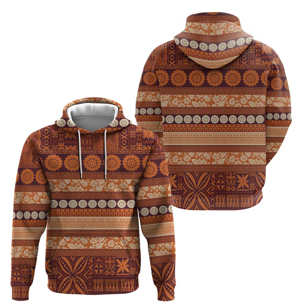 Fiji Marau na Kerisimasi Hoodie Gold Tapa Masi Inspired Christmas LT9 - Polynesian Pride