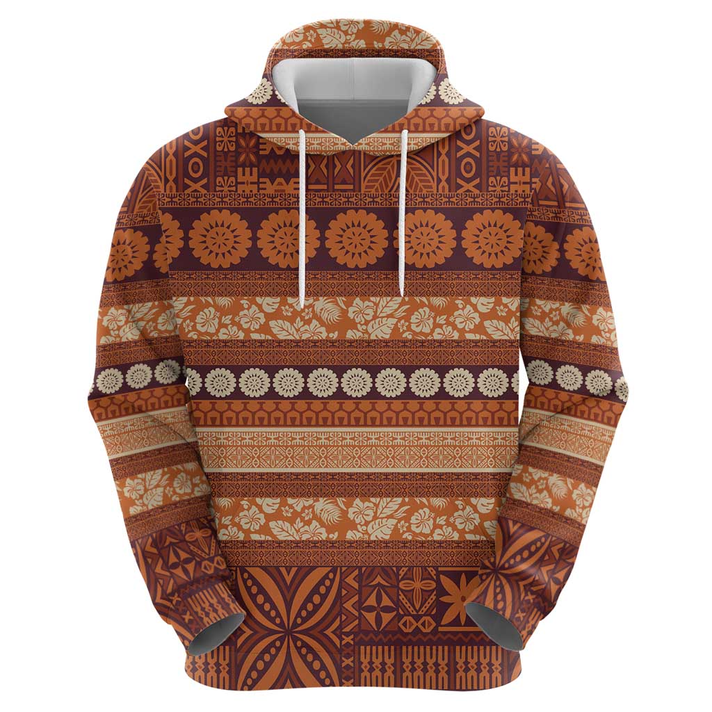 Fiji Marau na Kerisimasi Hoodie Gold Tapa Masi Inspired Christmas LT9 - Polynesian Pride