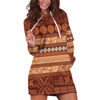 Fiji Marau na Kerisimasi Hoodie Dress Gold Tapa Masi Inspired Christmas LT9 Gold - Polynesian Pride