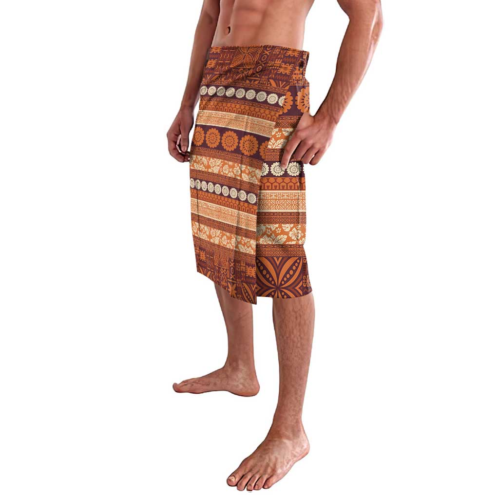 Fiji Marau na Kerisimasi Lavalava Gold Tapa Masi Inspired Christmas - Polynesian Pride