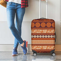 Fiji Marau na Kerisimasi Luggage Cover Gold Tapa Masi Inspired Christmas LT9 - Polynesian Pride