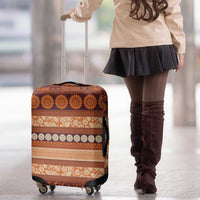 Fiji Marau na Kerisimasi Luggage Cover Gold Tapa Masi Inspired Christmas LT9 - Polynesian Pride