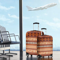 Fiji Marau na Kerisimasi Luggage Cover Gold Tapa Masi Inspired Christmas LT9 - Polynesian Pride