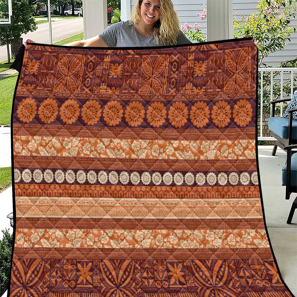 Fiji Marau na Kerisimasi Quilt Gold Tapa Masi Inspired Christmas LT9 Gold - Polynesian Pride