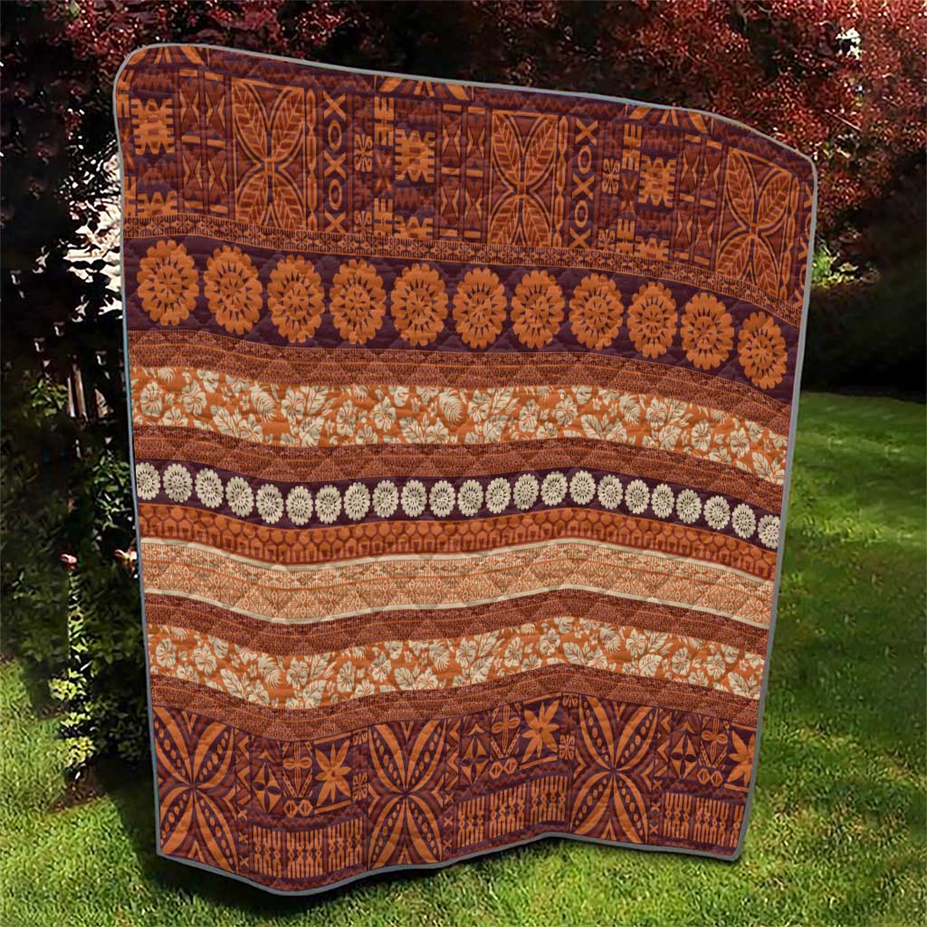 Fiji Marau na Kerisimasi Quilt Gold Tapa Masi Inspired Christmas LT9 - Polynesian Pride
